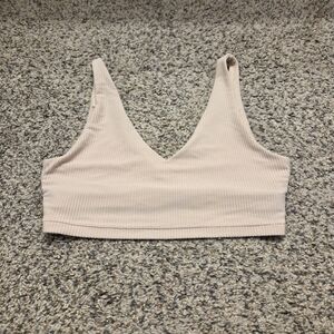 Ribbed Cream Bralette